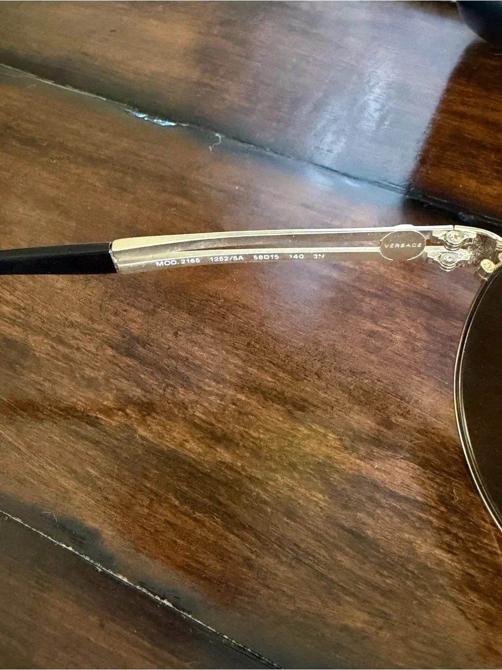 VERSACE Gold Aviator Sunglasses